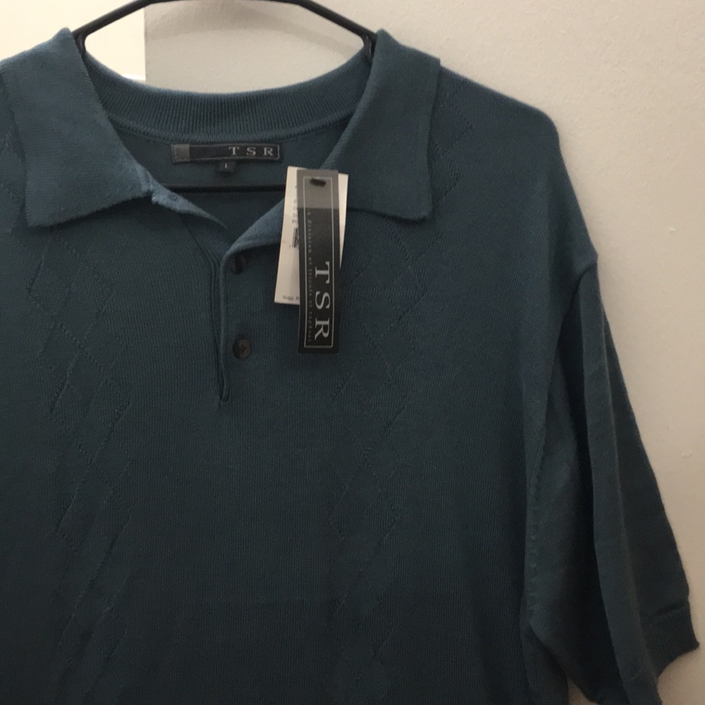 TSR - *Brand New* - Cyan Green Acrylic Polo Shirt
